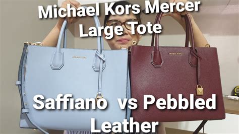 saffiano leather vs pebbled.